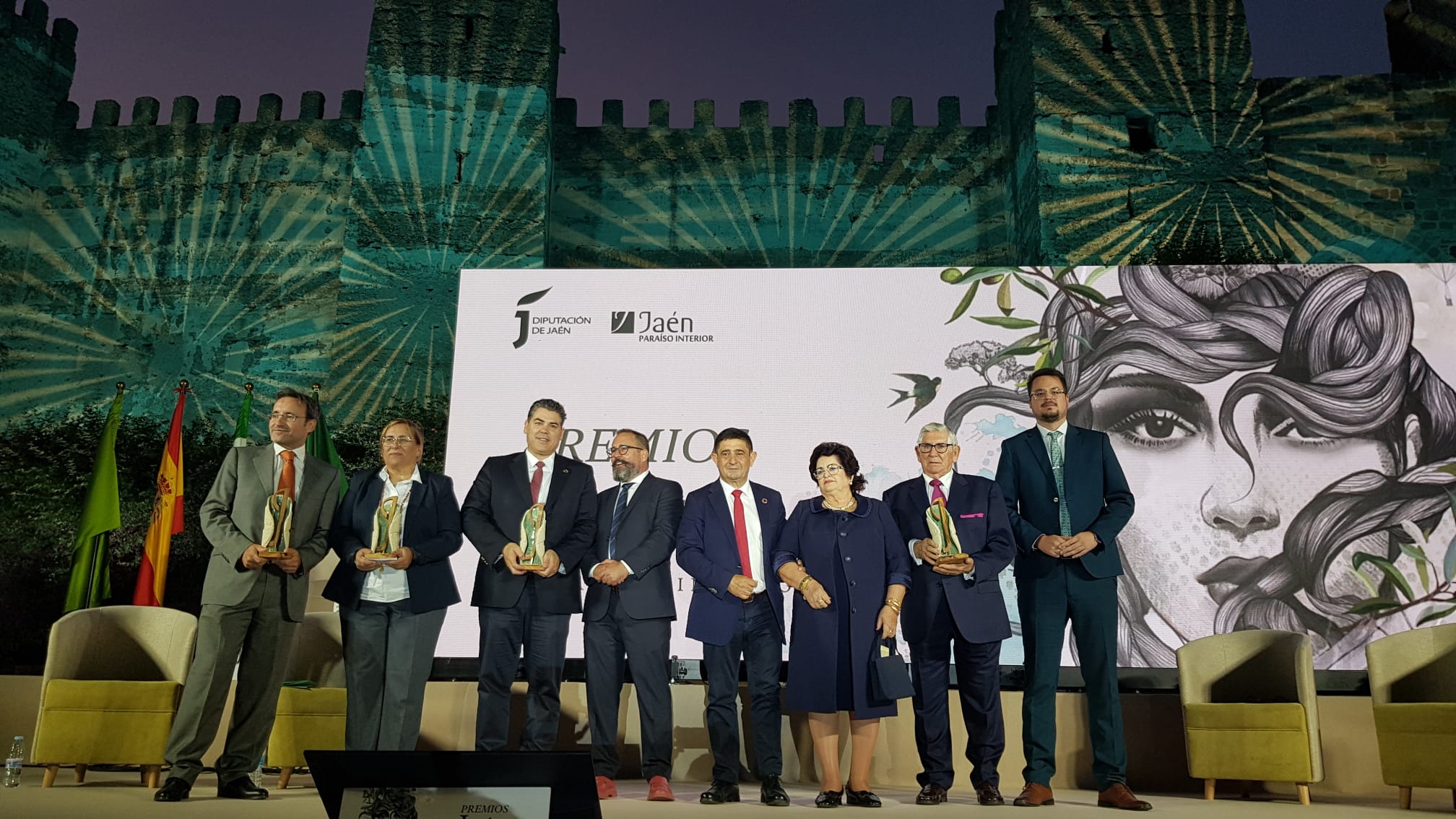 Entrega de los Premios Jaén, Paraíso Interior 2024 a la Asociación de Pueblos más Bonitos, Multimedia Jiennense, Orellana Perdiz y Hotel Torres I